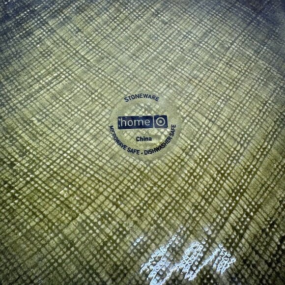 Home Target ASIAN LINEN Green Embossed Weave Square Stoneware Dinner Plate Set 3 - Picture 8 of 16